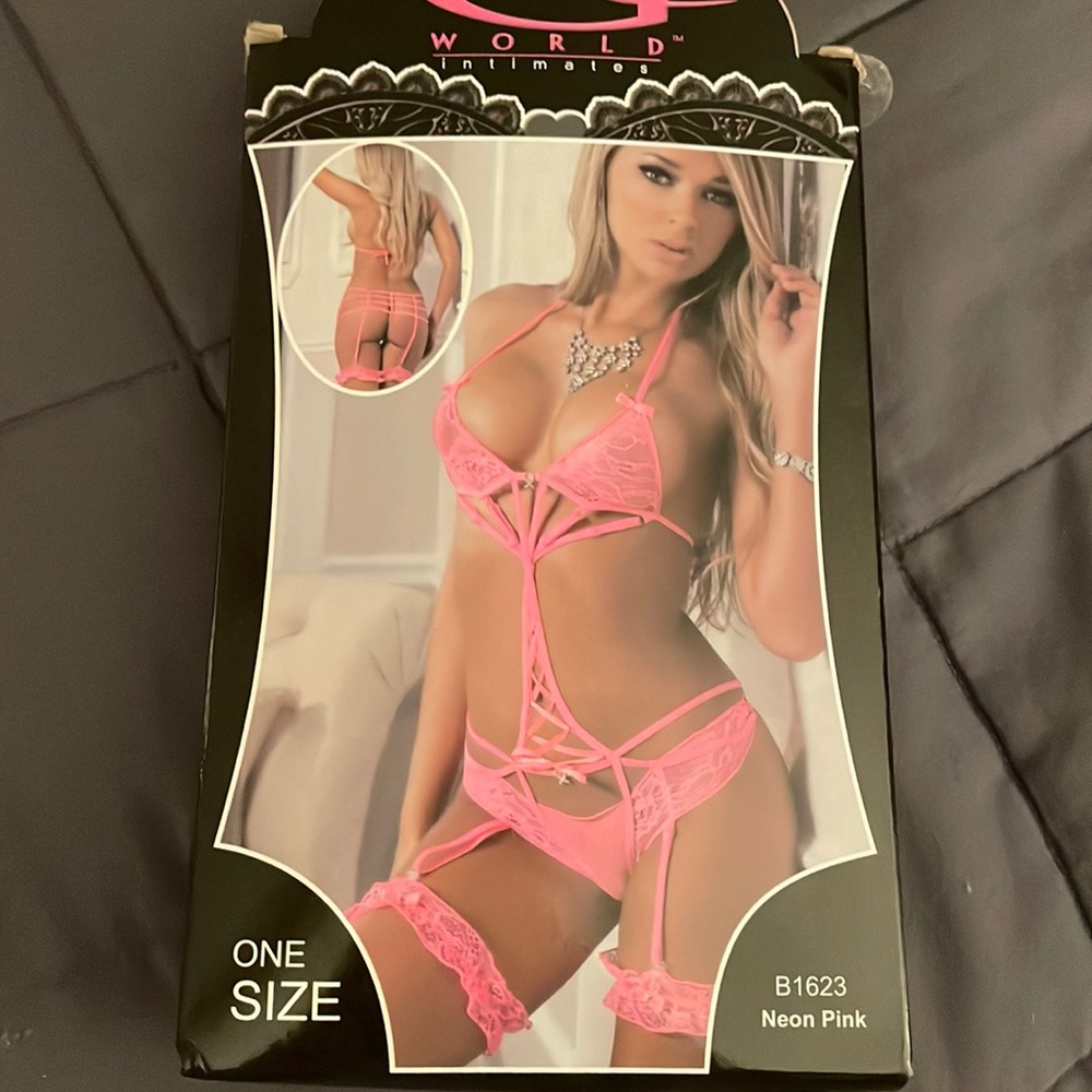 NWT Pink Strappy Teddy